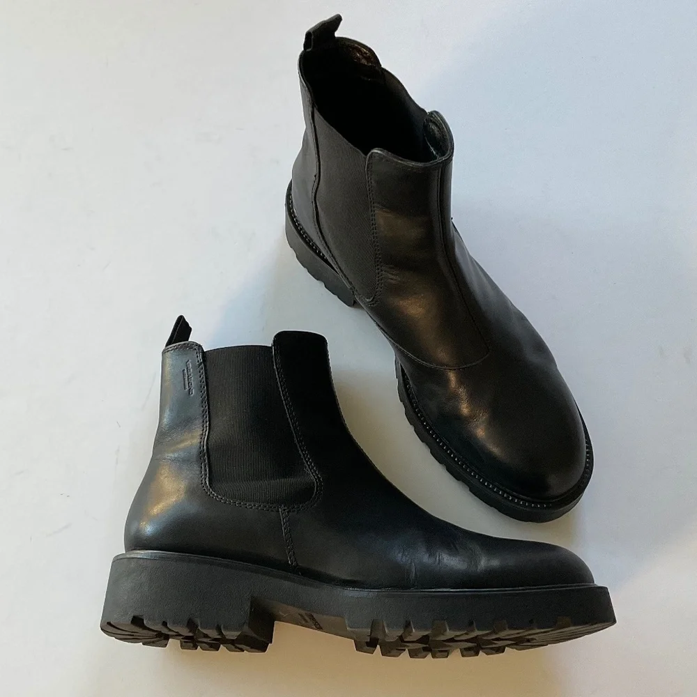 VAGABOND Kenova Lug Chelsea Boot Black Size 10